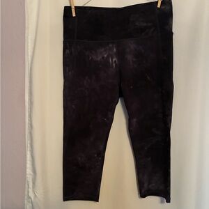 Black Tie-Dye Leggings